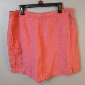 J.Jill 100 % linen skort Ladies size 6 rose color skort